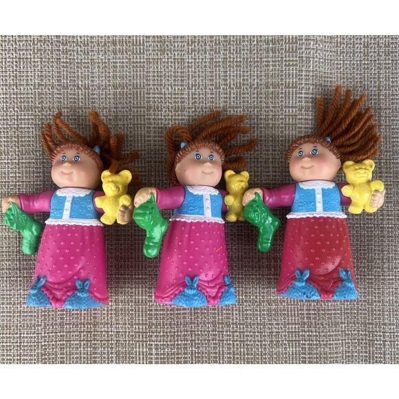 Lot of 9 1990s Cabbage Patch Kid Miniature Figures Dolls Toys PVC McDonald's - Picture 2 of 11